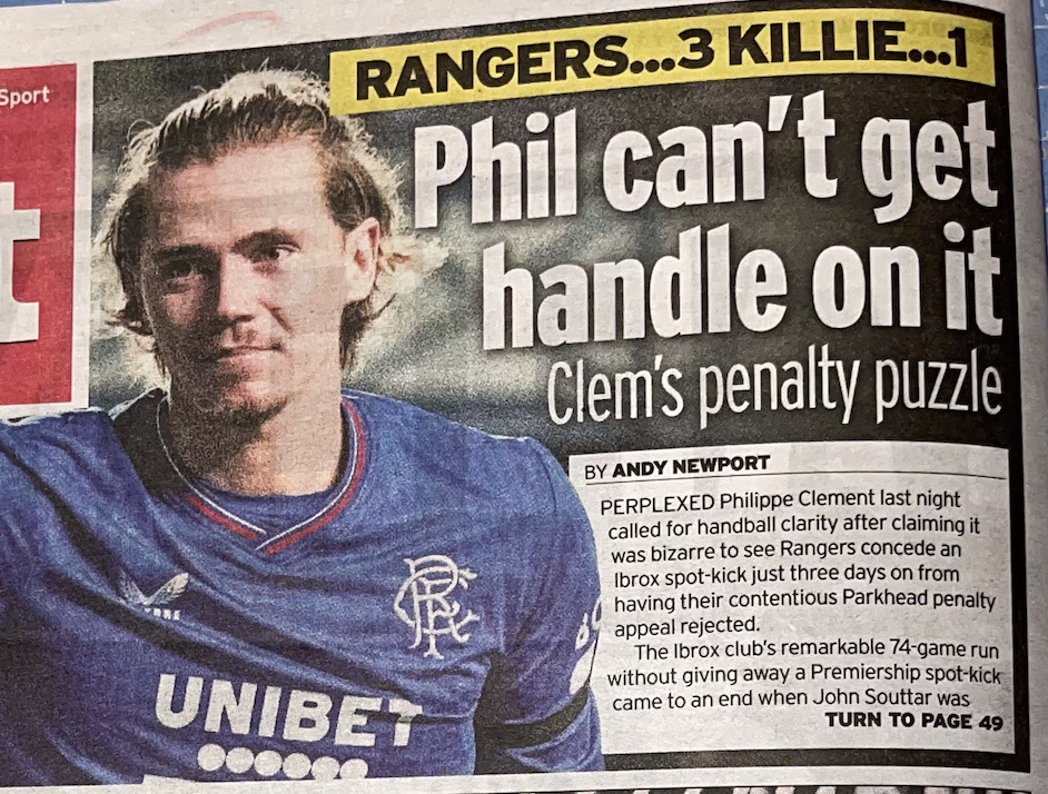 Kilmarnock match and the Cantwell Report